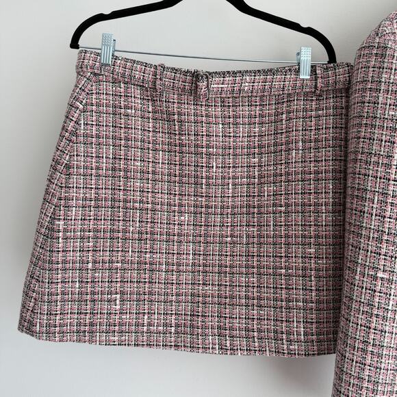 Theory Tweed Blazer Skirt Suit Set 12 & 14 Quiet Luxury Elegant Old Money Blair - Picture 4 of 9